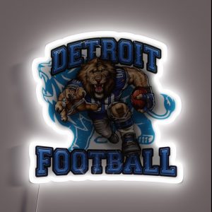 Detroit Football RGB Neon Sign
