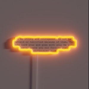 Deuteronomy 31 6 RGB Neon Sign