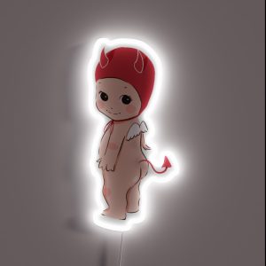 Devil Cherub Red Devil Angel Trinket Sonny Angel Inspired RGB Neon Sign