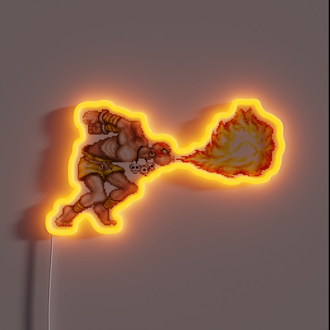Dhalsim Yoga Inferno RGB Neon Sign Dhalsim Yoga Inferno RGB Neon Sign