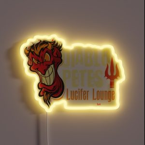 Diablopete S Lucifer Lounge RGB Neon Sign