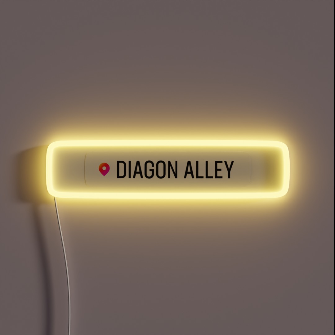 Diagon Alley Location RGB Neon Sign Diagon Alley Location RGB Neon Sign