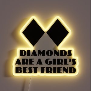 Diamonds Are A Girl S Best Friend RGB Neon Sign