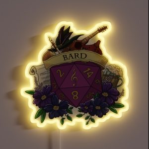 Dice Bard RGB Neon Sign