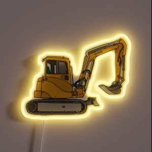 Digger Excavator RGB Neon Sign