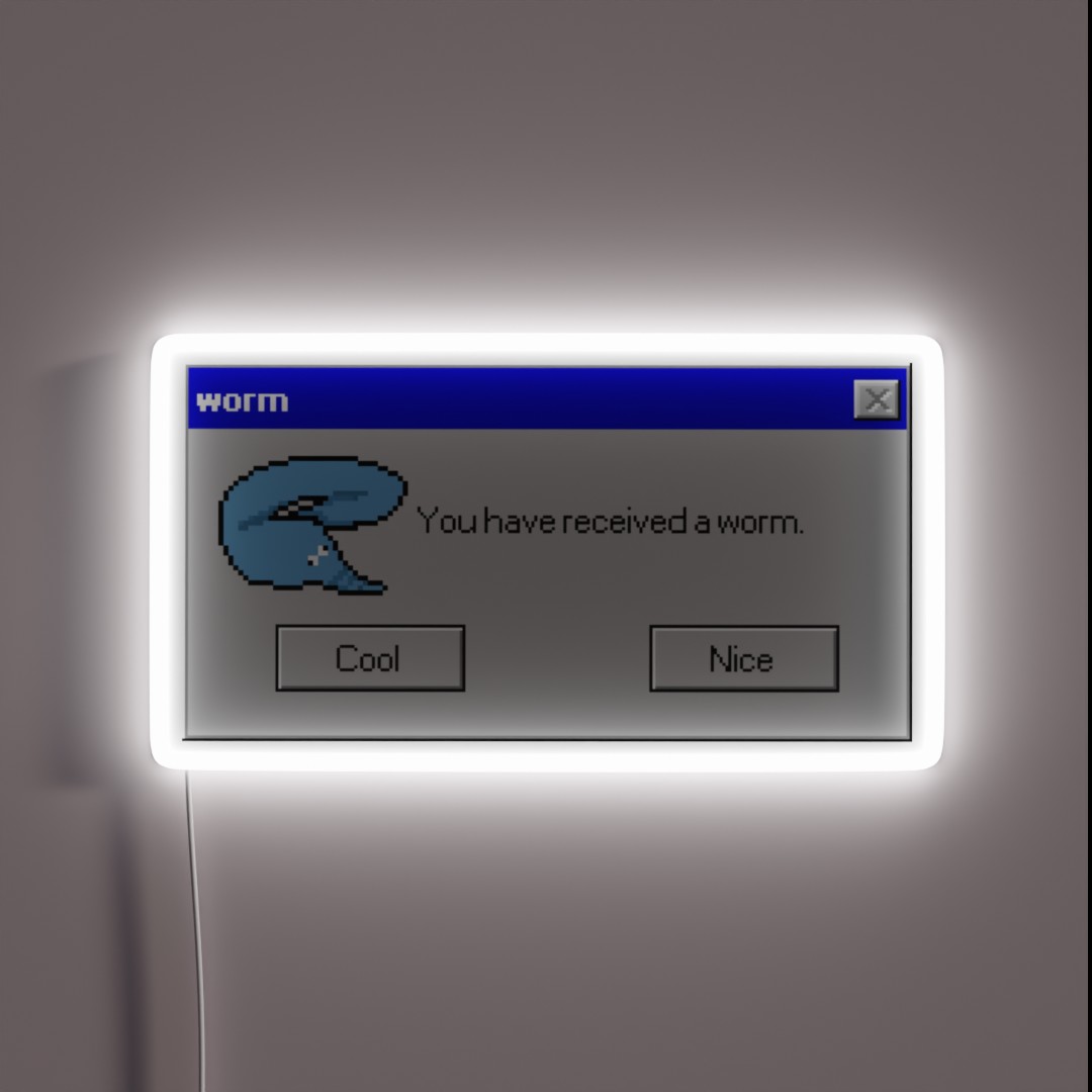 Digital Worm RGB Neon Sign Digital Worm RGB Neon Sign