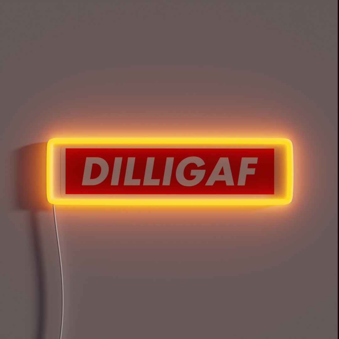 Dilligaf Does It Look Like I Give A Fuck RGB Neon Sign Dilligaf Does It Look Like I Give A Fuck RGB Neon Sign