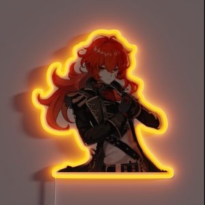 Diluc Formal Genshin Impact RGB Neon Sign Diluc Formal Genshin Impact RGB Neon Sign