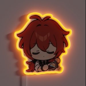 Diluc Genshin Impact RGB Neon Sign