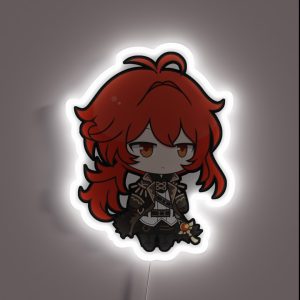 Diluc Genshin Impact RGB Neon Sign Diluc Genshin Impact RGB Neon Sign