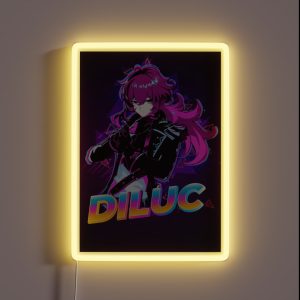 Diluc Genshin Impact RGB Neon Sign Diluc Genshin Impact RGB Neon Sign