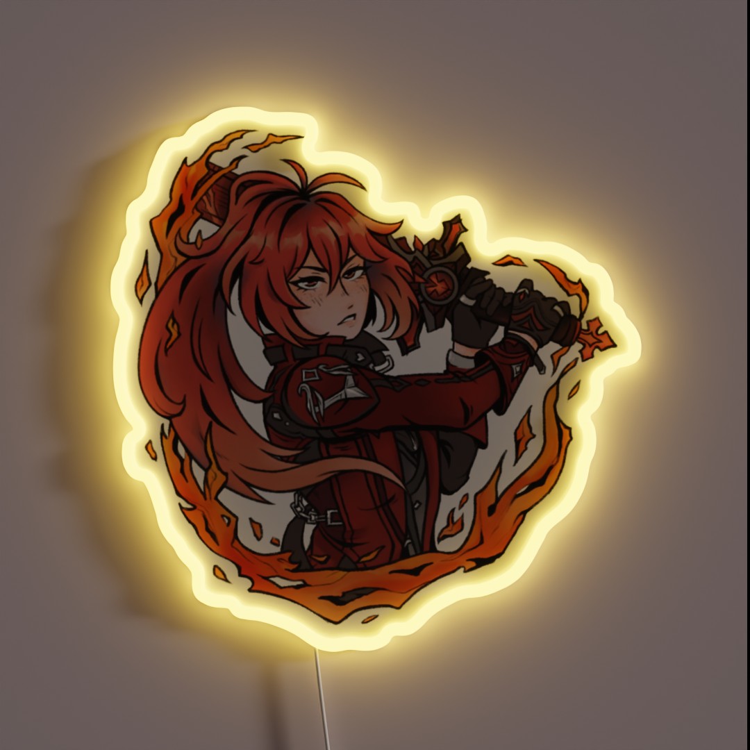 Diluc Genshin Impact RGB Neon Sign Diluc Genshin Impact RGB Neon Sign