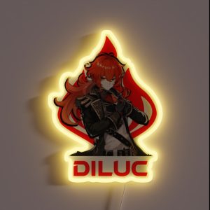 Diluc Genshin Impact RGB Neon Sign