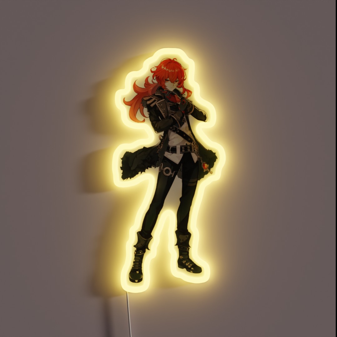 Diluc Genshin Impact RGB Neon Sign Diluc Genshin Impact RGB Neon Sign