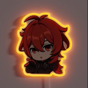 Diluc Genshin Impact RGB Neon Sign Diluc Genshin Impact RGB Neon Sign