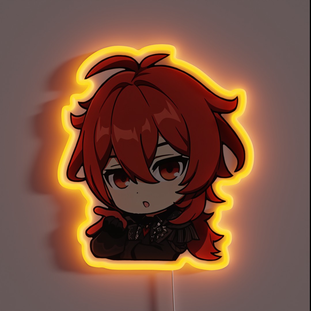 Diluc Genshin Impact RGB Neon Sign Diluc Genshin Impact RGB Neon Sign