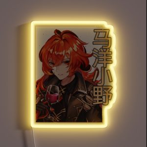 Diluc Kfc Genshin Impact Diluc Ragnvindr Chibi RGB Neon Sign Diluc Kfc Genshin Impact Diluc Ragnvindr Chibi RGB Neon Sign
