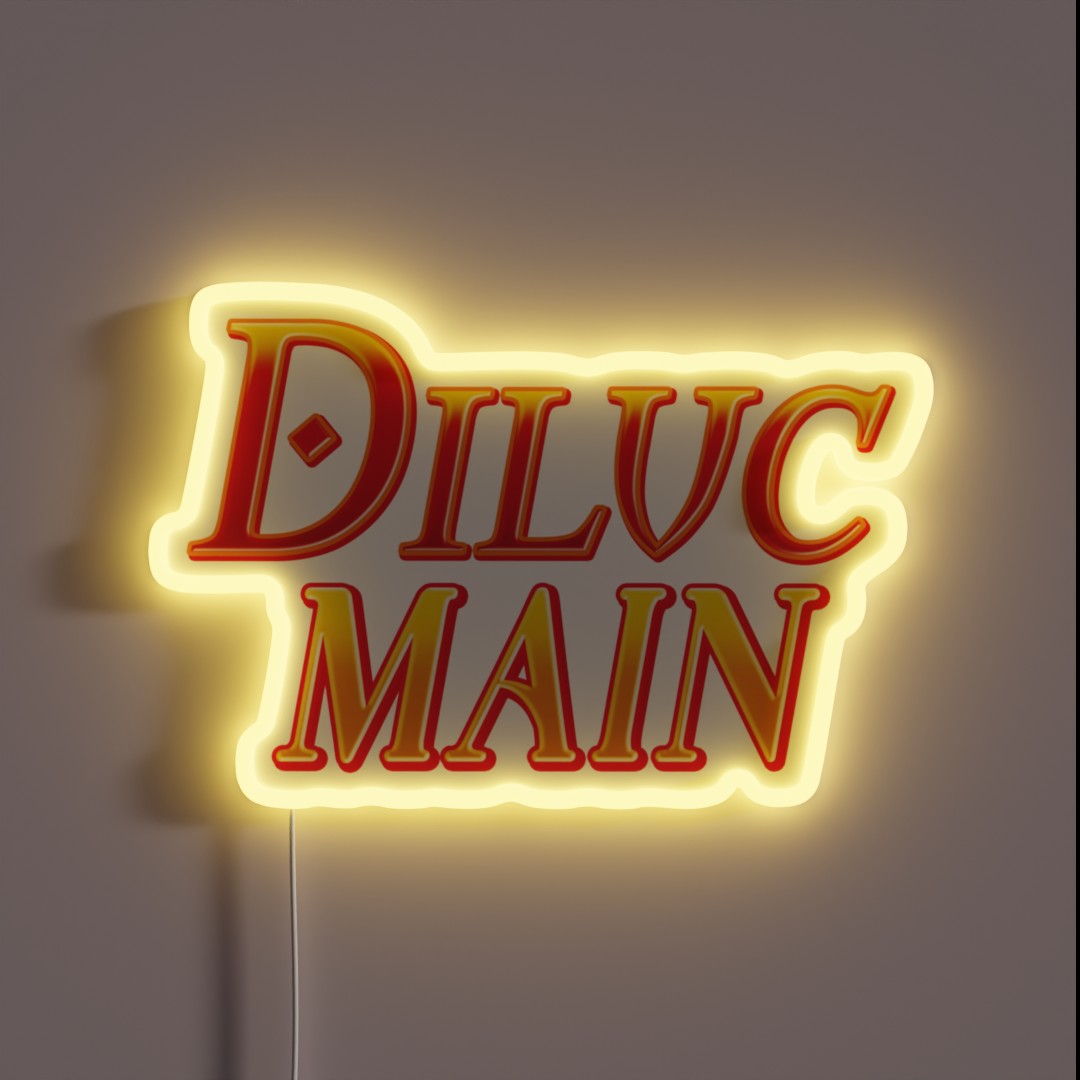 DILUC MAIN Genshin Impact RGB Neon Sign DILUC MAIN Genshin Impact RGB Neon Sign