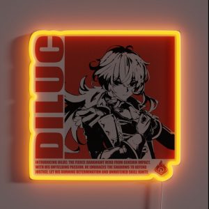 Diluc Pyro Genshin Impact RGB Neon Sign Diluc Pyro Genshin Impact RGB Neon Sign