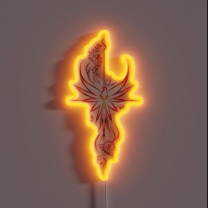 Diluc Ragnvindr Genshin Impact White RGB Neon Sign