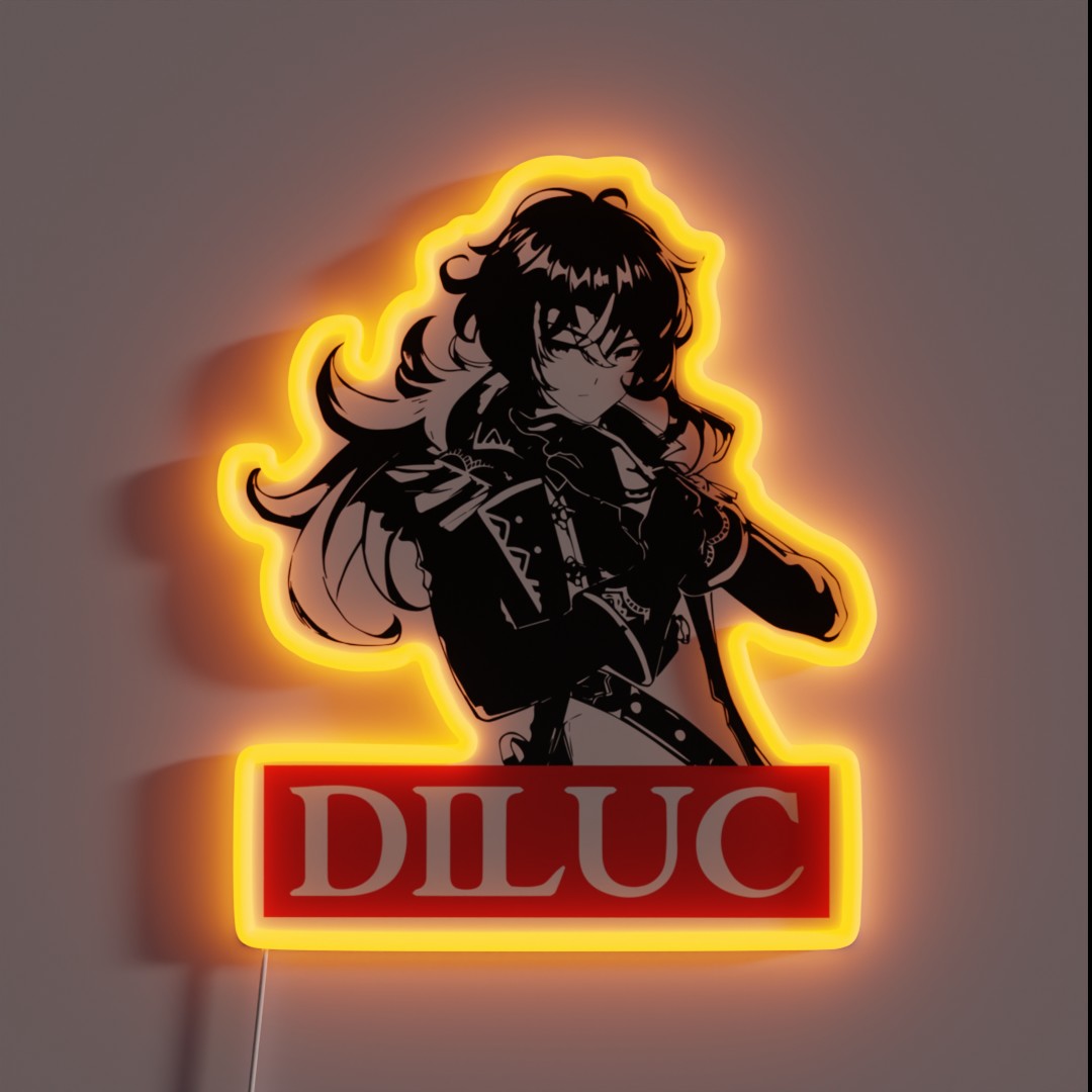 Diluc RGB Neon Sign Diluc RGB Neon Sign