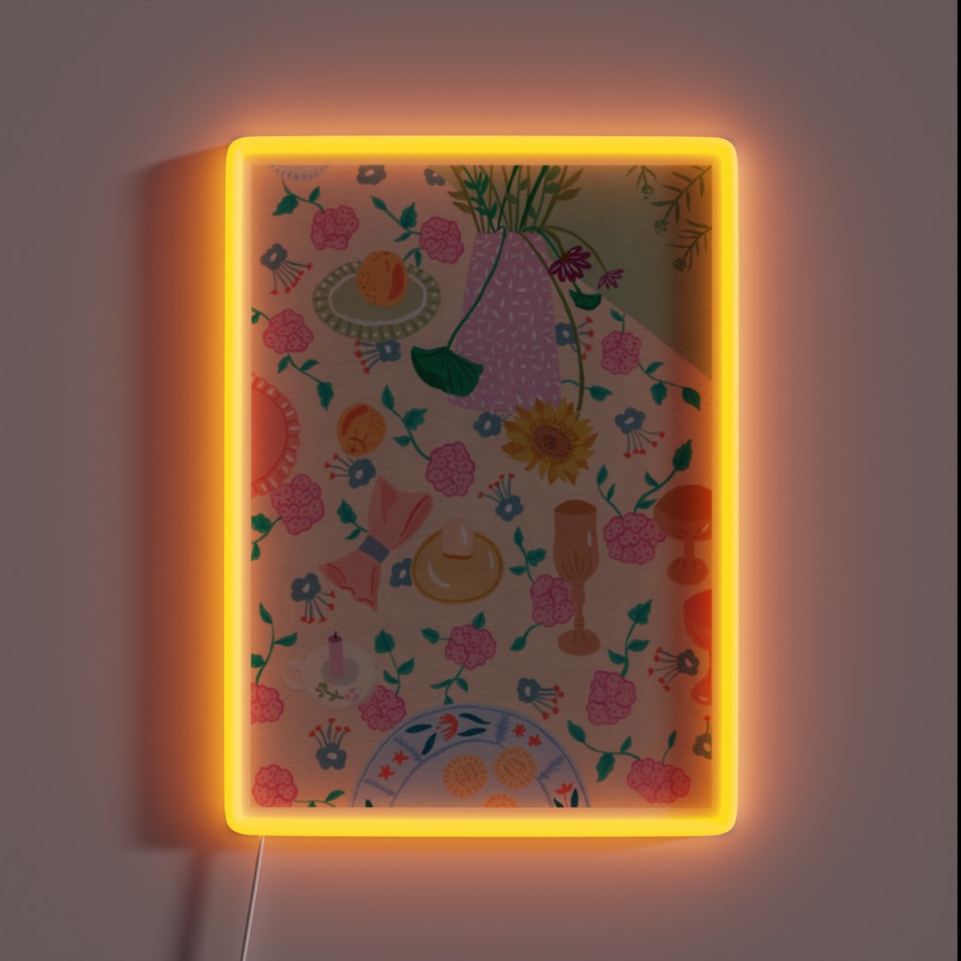 Dining Table Still Life RGB Neon Sign Dining Table Still Life RGB Neon Sign