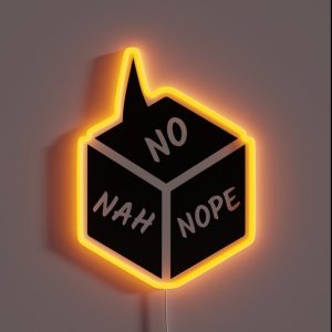 Disapproval Disapprove Nope No Nah Not Gonna Happen RGB Neon Sign