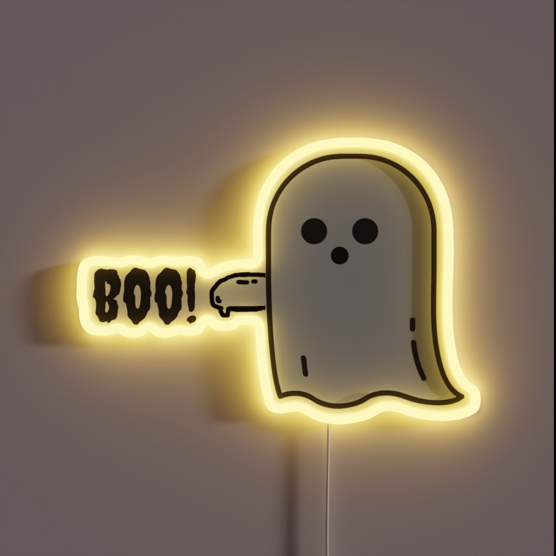 Disapproving Lame Ghost RGB Neon Sign Disapproving Lame Ghost RGB Neon Sign