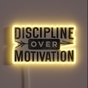 Discipline Over Motivation RGB Neon Sign Discipline Over Motivation RGB Neon Sign