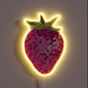 Disco Ball Strawberry Pink And Mint RGB Neon Sign