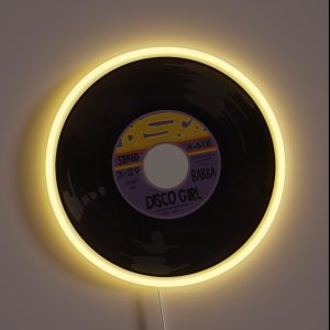 Disco Girl 45 Record RGB Neon Sign
