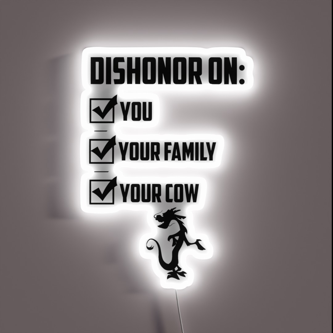 Dishonor On You RGB Neon Sign Dishonor On You RGB Neon Sign