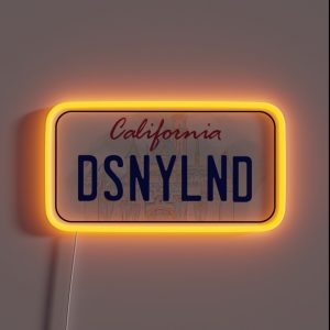 Disneyland License Plate RGB Neon Sign