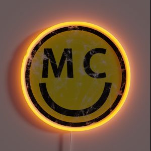 Distressed MC Logo RGB Neon Sign