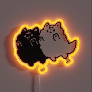 Divine Dogs Chibi RGB Neon Sign