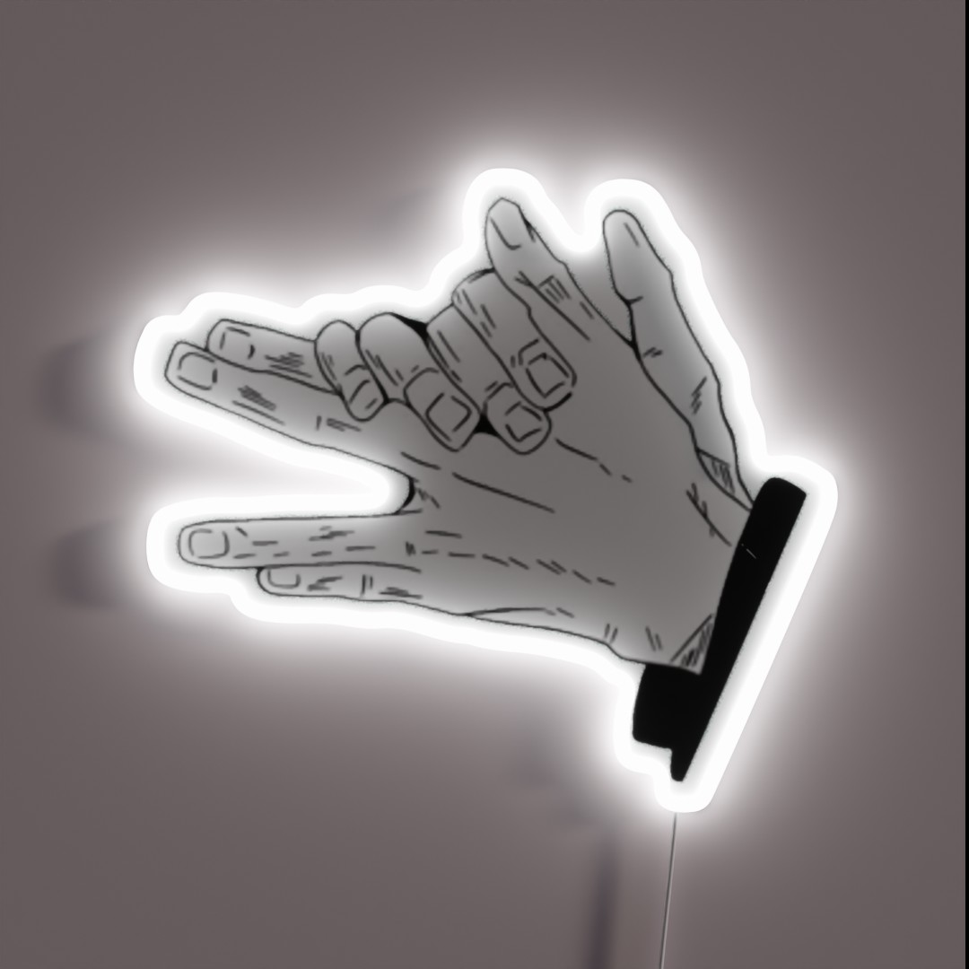 Divine Dogs Hand Sign Jjk Active RGB Neon Sign Divine Dogs Hand Sign Jjk Active RGB Neon Sign