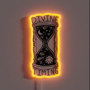 Divine Timing Light Theme RGB Neon Sign