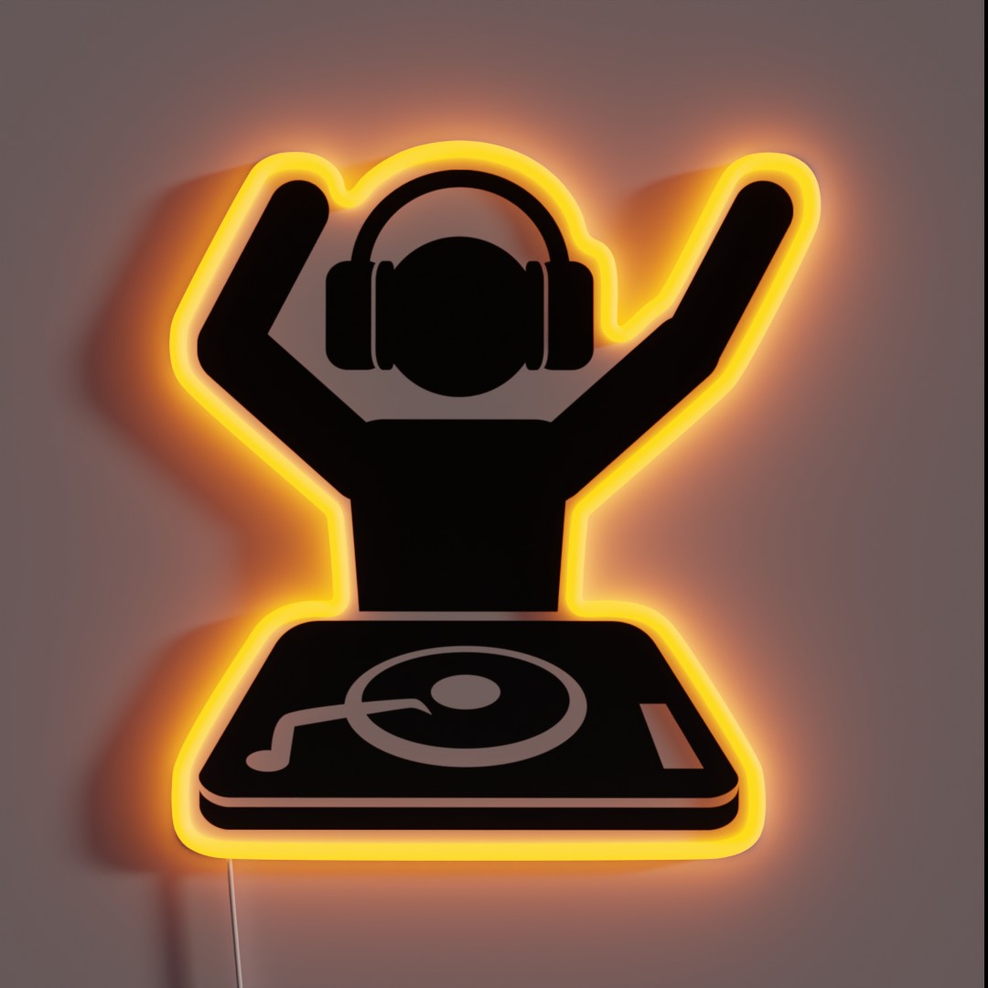 DJ Hands In The Air RGB Neon Sign DJ Hands In The Air RGB Neon Sign