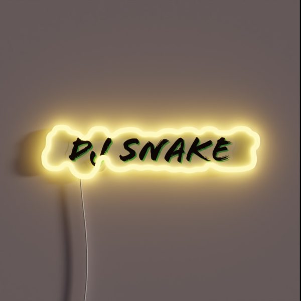 DJ Snake Logo Green And Black RGB Neon Sign