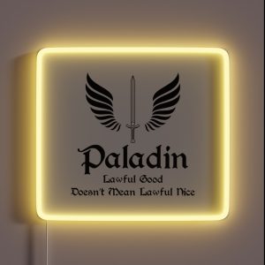 Dnd Paladin RGB Neon Sign Dnd Paladin RGB Neon Sign