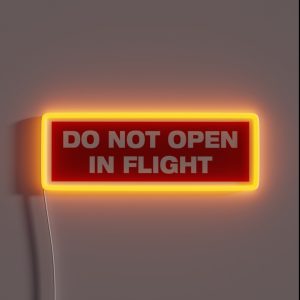 DO NOT OPEN IN FLIGHT RGB Neon Sign