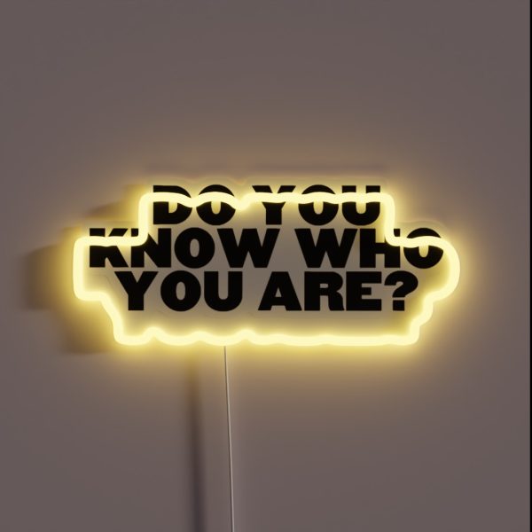 Do You Know Who You Are RGB Neon Sign