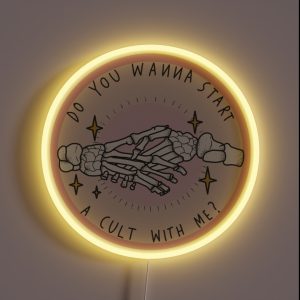 Do You Wanna Start A Cult With Me RGB Neon Sign Do You Wanna Start A Cult With Me RGB Neon Sign