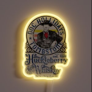 Doc Holliday S Huckleberry Whiskey Tombstone AZ RGB Neon Sign