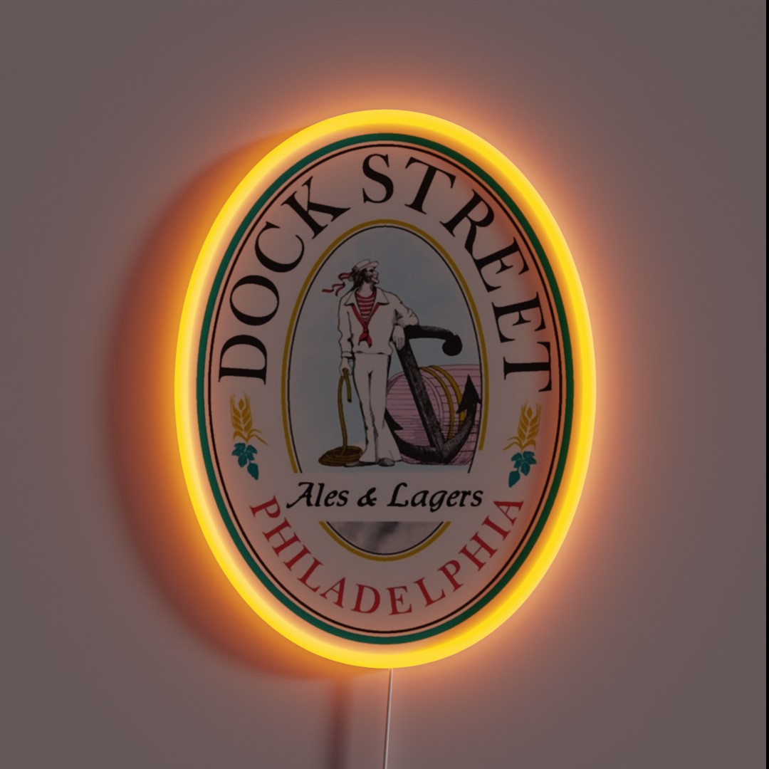 Dock Street Ales And Lagers RGB Neon Sign Dock Street Ales And Lagers RGB Neon Sign
