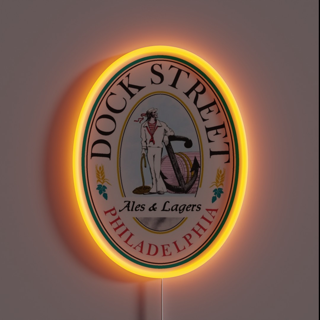 Dock Street Ales And Lagers RGB Neon Sign Dock Street Ales And Lagers RGB Neon Sign