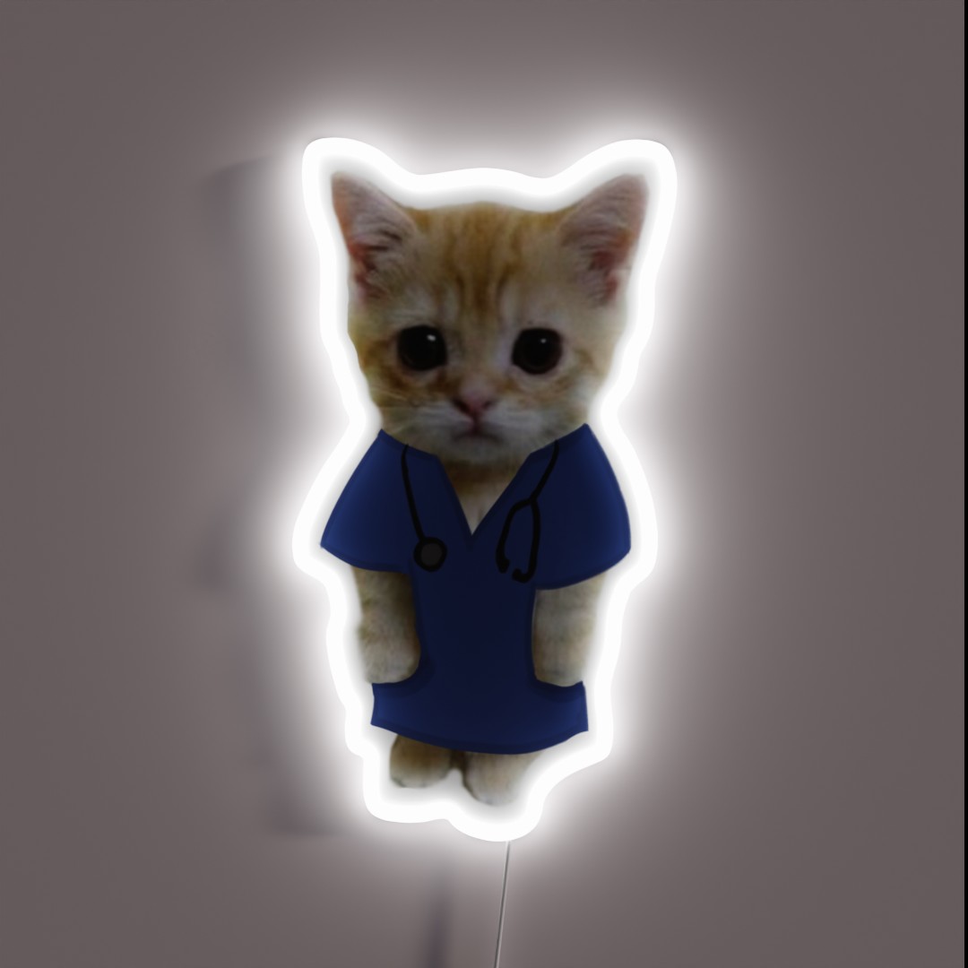 Doctor Nurse Cat RGB Neon Sign Doctor Nurse Cat RGB Neon Sign