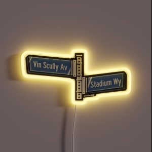 Dodger Stadium Street Vin Scully Av And Stadium Wy RGB Neon Sign