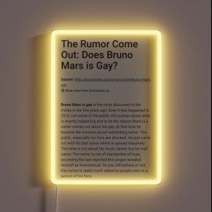 Does Bruno Mars Is Gay RGB Neon Sign