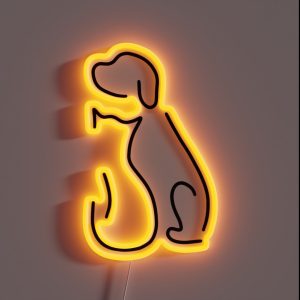Dog And Cat Outline RGB Neon Sign Dog And Cat Outline RGB Neon Sign